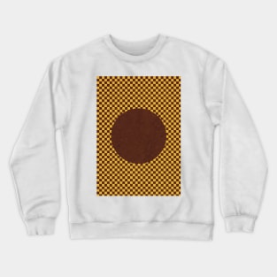 Brown and Yellow Checkered Design Crewneck Sweatshirt